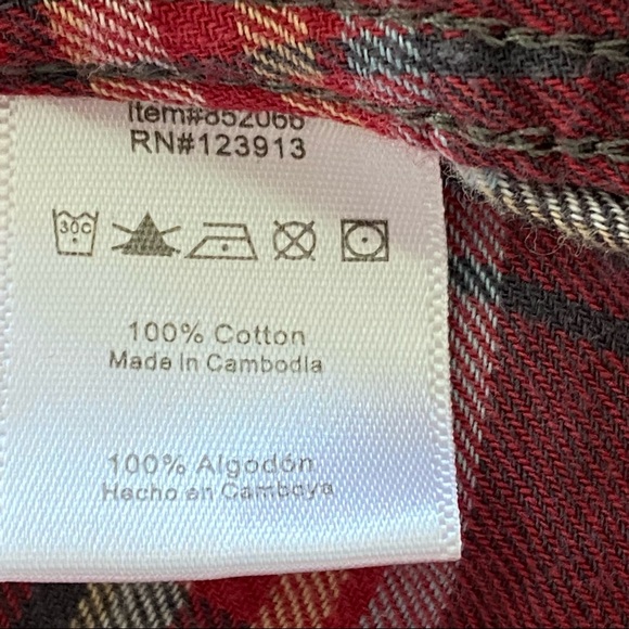 JACHS Girlfriend "Bea" Plaid Flannel Western Shirt w Pearl Snaps + MEASUREMENTS - Picture 7 of 11